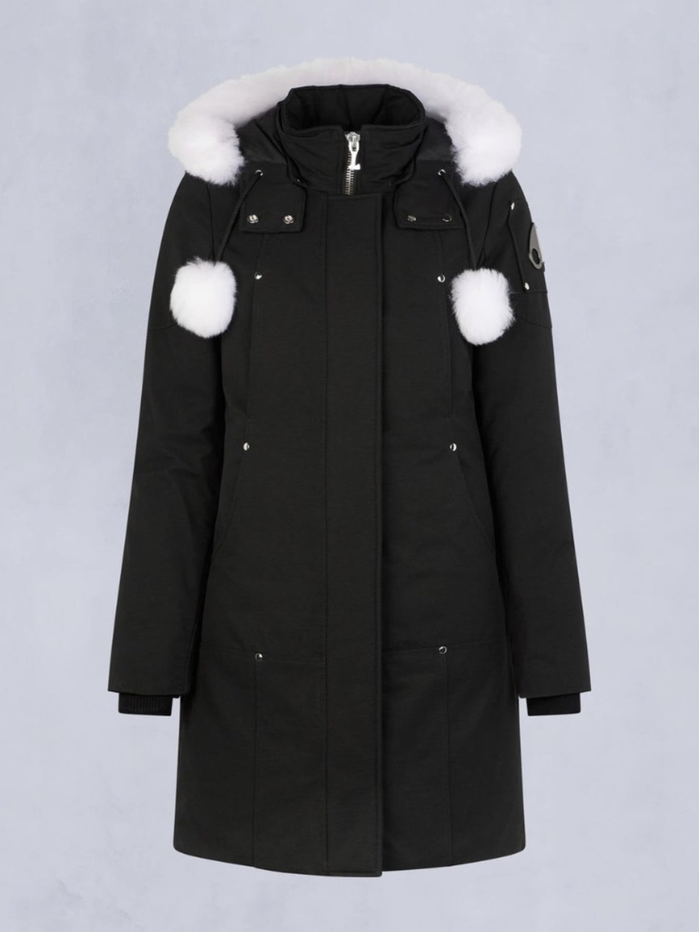 Moose Knuckles Women's Stirling Jacket with White Shearling Fur